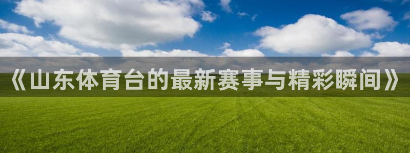 下载松鼠电视直播：《山东体育台的最新赛事与精彩瞬间》